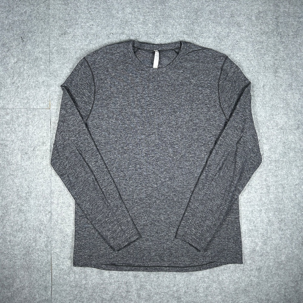 Lululemon shirt Men XL Gray Metal Vent Tech Long Sleeve Workout Gym Athletic Tee